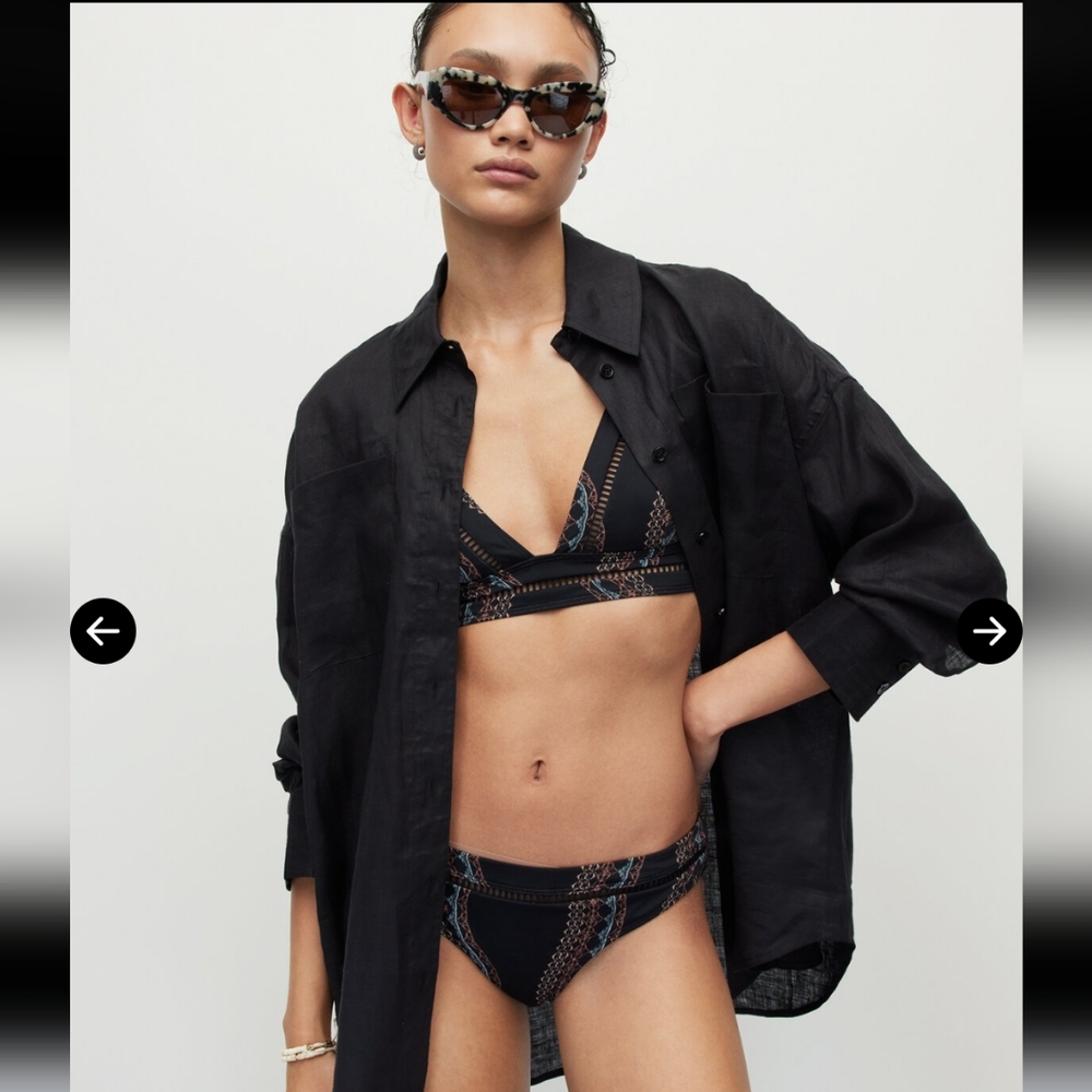 All Saints Gora Leticia Bikini Top and Bottom Set Size Large